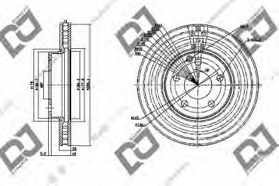 DJ PARTS bd1143 -  Тормозной диск